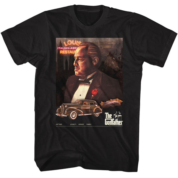The Godfather - Godfather Poster Collage Neon Boyfriend Tee - HYPER iCONiC.