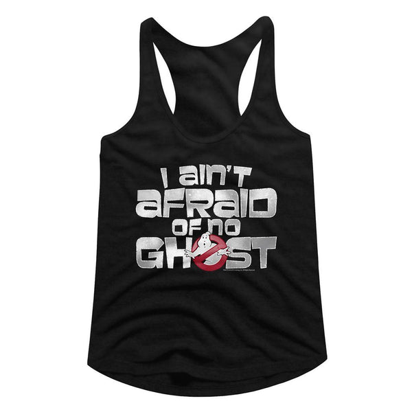 The Real Ghostbusters Ain'T Afraid Womens Racerback Tank - HYPER iCONiC