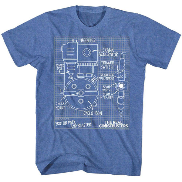 The Real Ghostbusters Blueprints T-Shirt - HYPER iCONiC