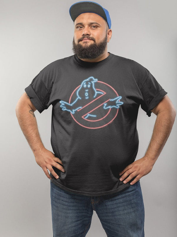 THE REAL GHOSTBUSTERS NEON GHOST BIG AND TALL T-SHIRT - HYPER iCONiC.