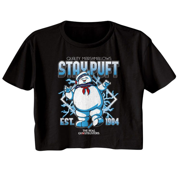The Real Ghostbusters - RGB Stay Puft Electricity Womens Crop Tee - HYPER iCONiC.