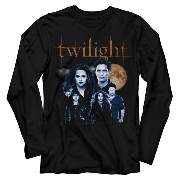 The Twilight Saga - Twilight Cullen Family With Moon Long Sleeve Boyfriend Tee - HYPER iCONiC.