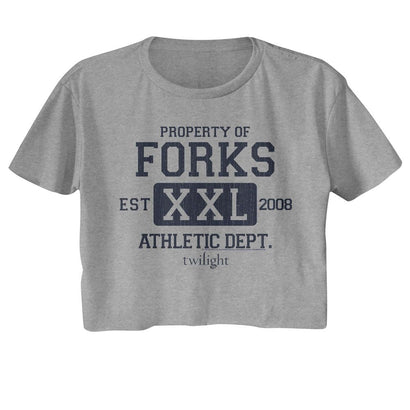 The Twilight Saga - Twilight Forks Athletic Dept Womens Crop Tee - HYPER iCONiC.