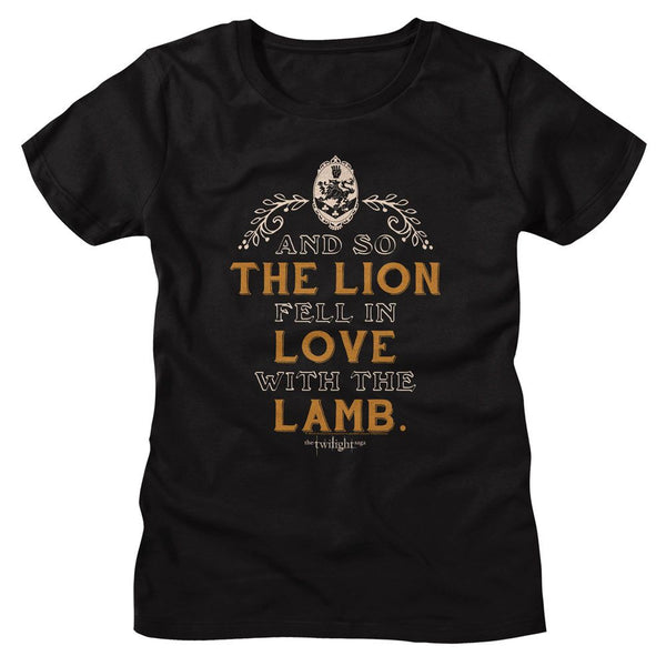 The Twilight Saga - Twilight Lion Lamb Quote Womens T-Shirt - HYPER iCONiC.