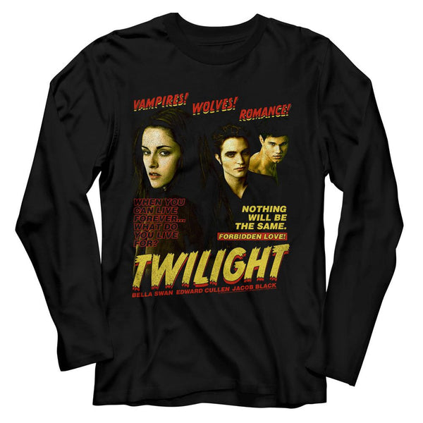 The Twilight Saga - Twilight Vampires Wolves Romance Long Sleeve Boyfriend Tee - HYPER iCONiC.