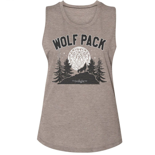 The Twilight Saga - Twilight Wolf Pack Moon Muscle Womens Muscle Tank Top - HYPER iCONiC.