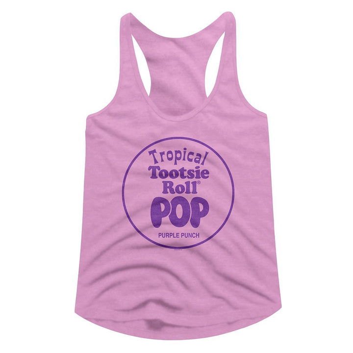 Tootsie Roll Purple Punch Womens Slimfit Racerback Tank - HYPER iCONiC