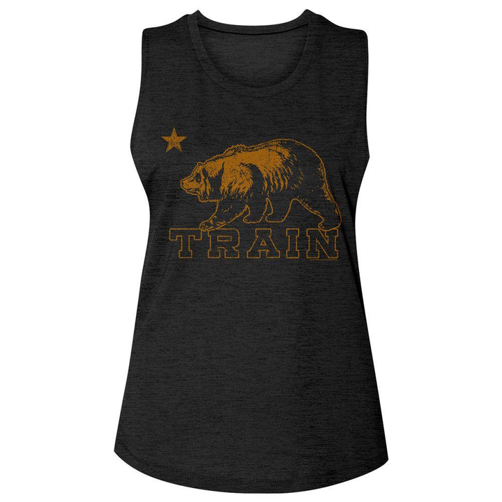 Train Bear Womens Slub T-Shirt - HYPER iCONiC