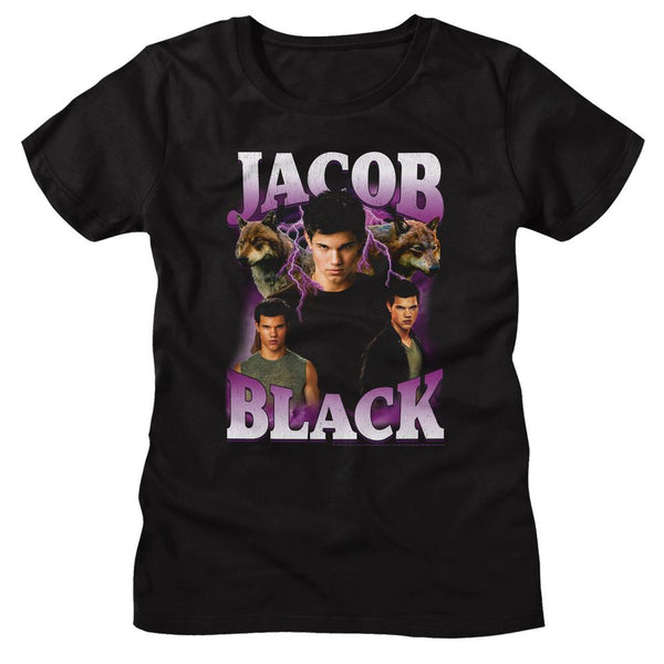 Twilight - Jacob Black Lightning Womens T-Shirt - HYPER iCONiC.