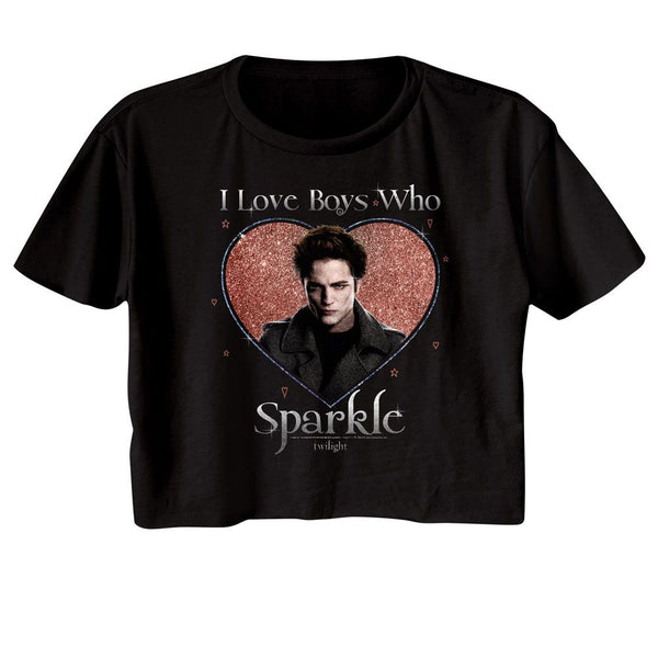 Twilight - Love The Sparkle Womens Crop Tee - HYPER iCONiC.