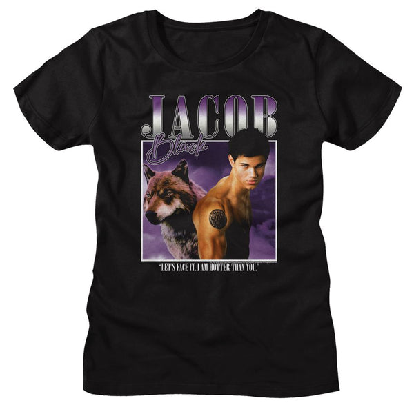 Twilight - Two Images Jacob Womens T-Shirt - HYPER iCONiC.