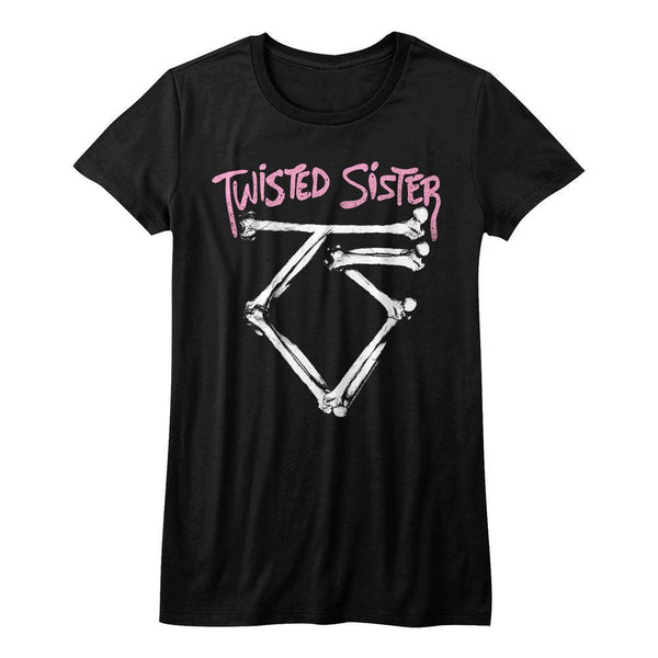 Twisted Sister Bone Logo Womens T-Shirt - HYPER iCONiC