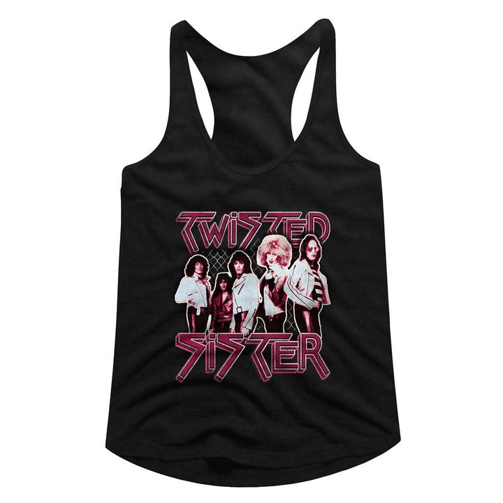 Twisted Sister Pretty In Pink Womens Racerback Tank - HYPER iCONiC