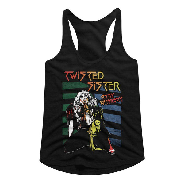 Twisted Sister Stay Hungry Womens Racerback Tank - HYPER iCONiC