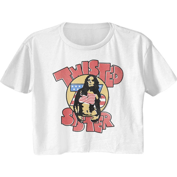 Twisted Sister Twisted'76 Womens Crop Tee - HYPER iCONiC