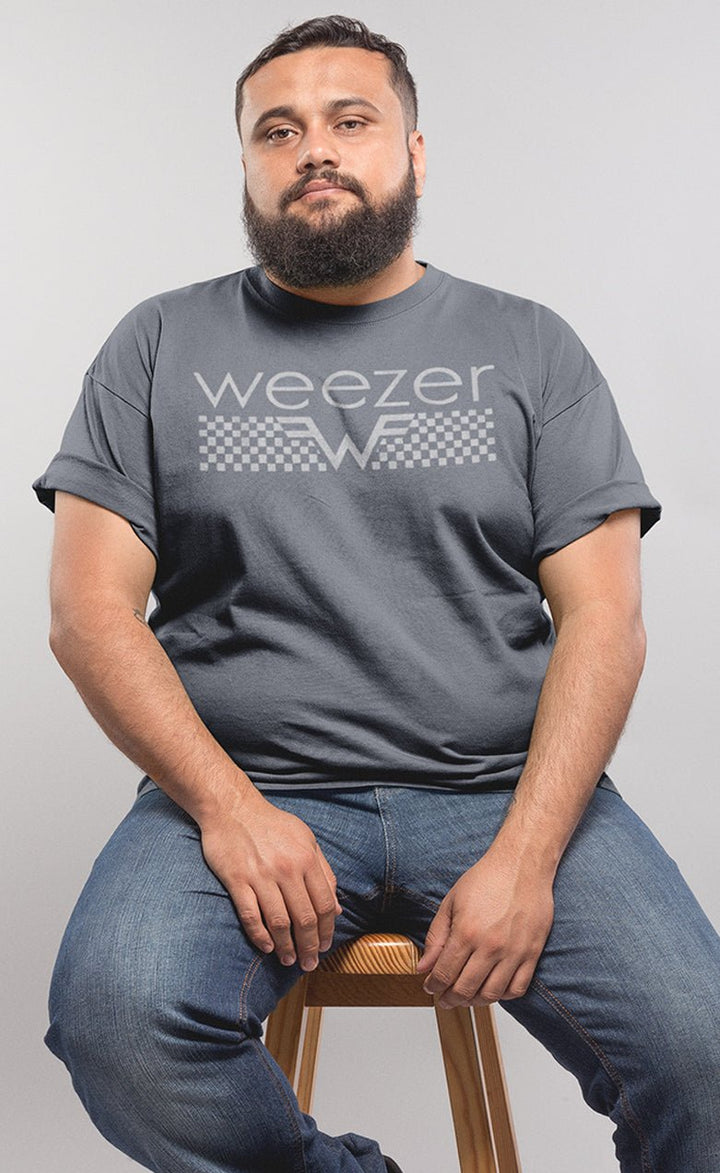 Weezer Checkered Big and Tall T-Shirt - HYPER iCONiC.