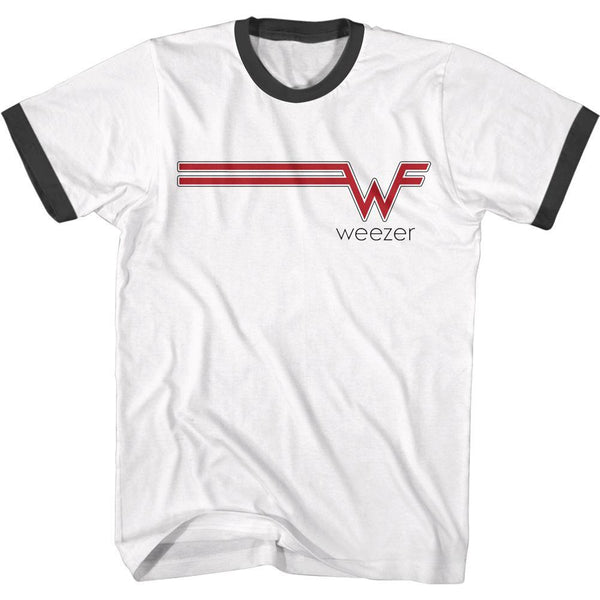 Weezer W Streak Short Sleeve Ringer T-Shirt - HYPER iCONiC