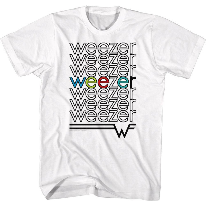 Weezer Weezer Repeat Colors T-Shirt - HYPER iCONiC