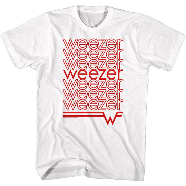 Weezer Weezer Repeating Logo T-Shirt - HYPER iCONiC