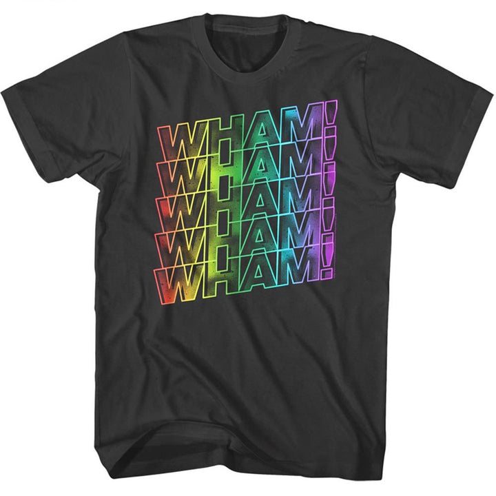 WHAM! - Rainbow Logos T-Shirt - HYPER iCONiC.