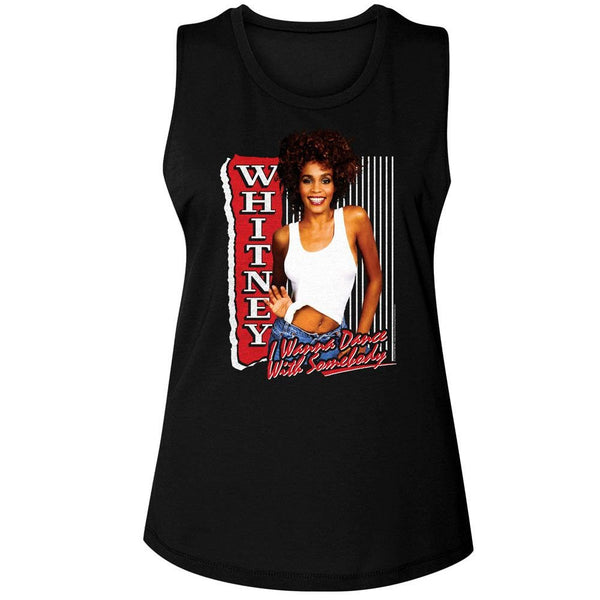 Whitney Houston - I Wanna Dance Womens Muscle Tank Top - HYPER iCONiC.