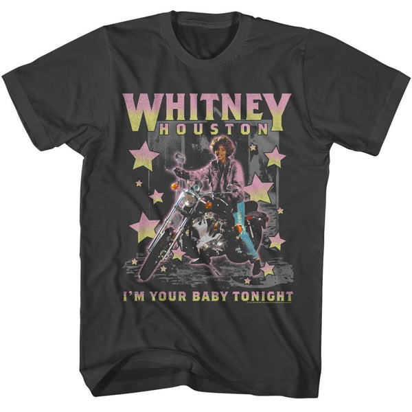 Whitney Houston - Motorcycle Stars T-Shirt - HYPER iCONiC.