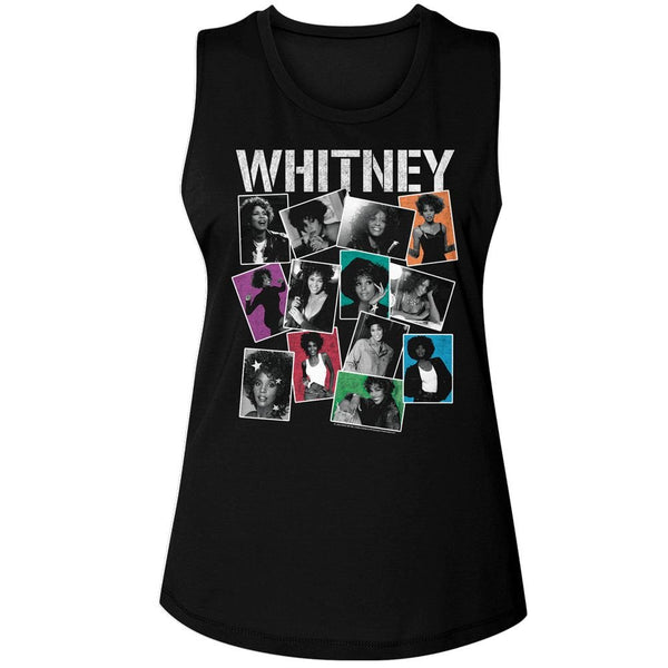 Whitney Houston - Photos Womens Muscle Tank Top - HYPER iCONiC.