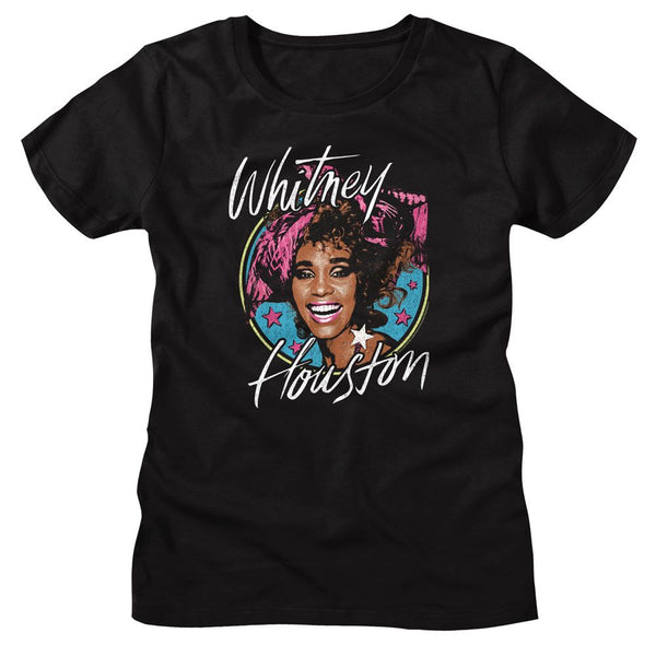 Whitney Houston - Stars Womens T-Shirt - HYPER iCONiC.