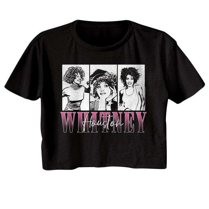 Whitney Houston - Three Rectangles Womens Crop Tee - HYPER iCONiC.