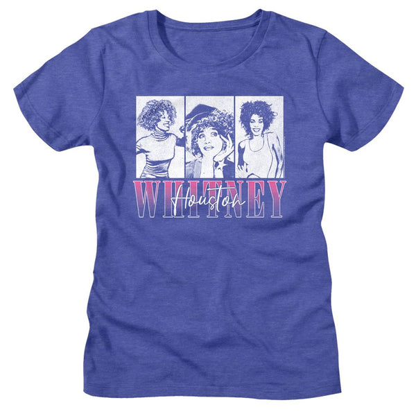 Whitney Houston - Three Rectangles Womens T-Shirt - HYPER iCONiC.
