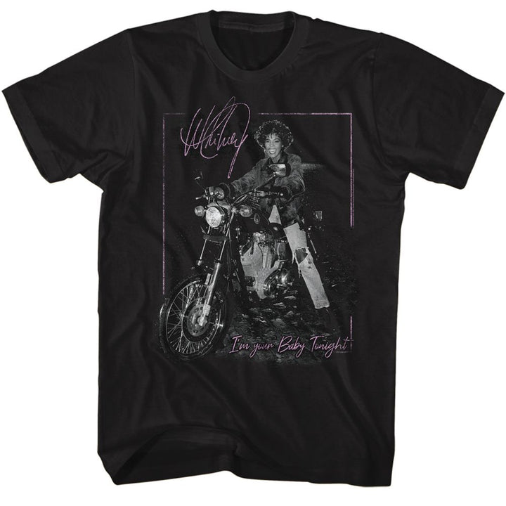 Whitney Houston - Whitney-motorcycle Boyfriend Tee - HYPER iCONiC.