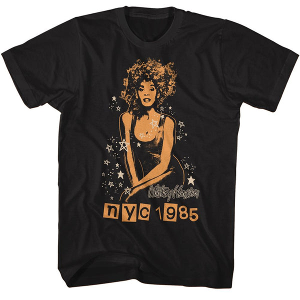 Whitney Houston - Whitney-nyc 1985 Stars T-Shirt - HYPER iCONiC.