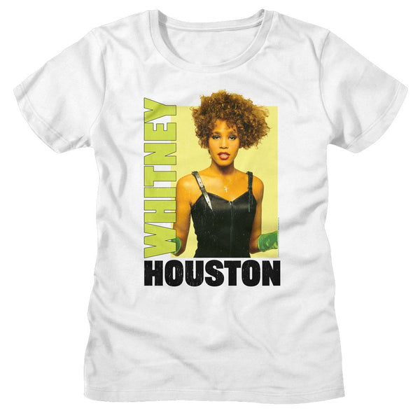 Whitney Houston - With Gloves Box Womens T-Shirt - HYPER iCONiC.