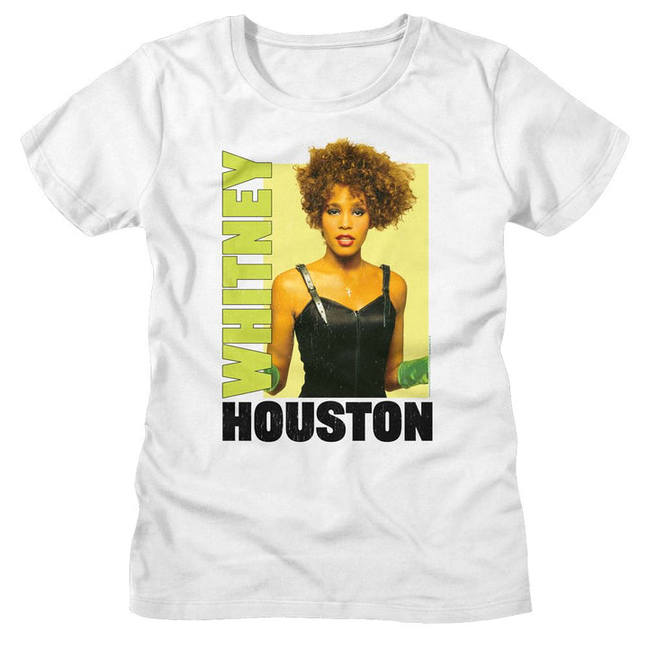 Whitney Houston - With Gloves Box Womens T-Shirt - HYPER iCONiC.