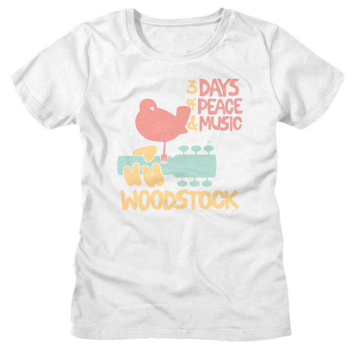 Woodstock - 3 Days Of Peace Womens T-Shirt - HYPER iCONiC.
