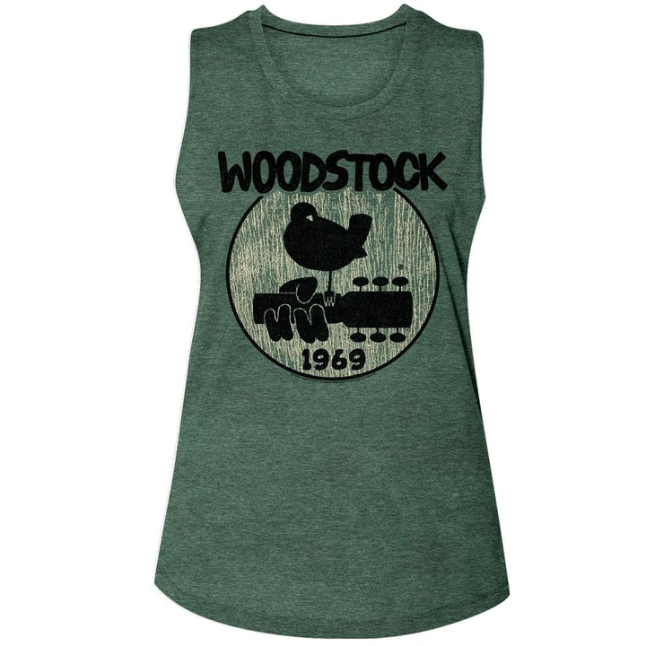 Woodstock - Big Logo Womens Muscle Tank Top - HYPER iCONiC.