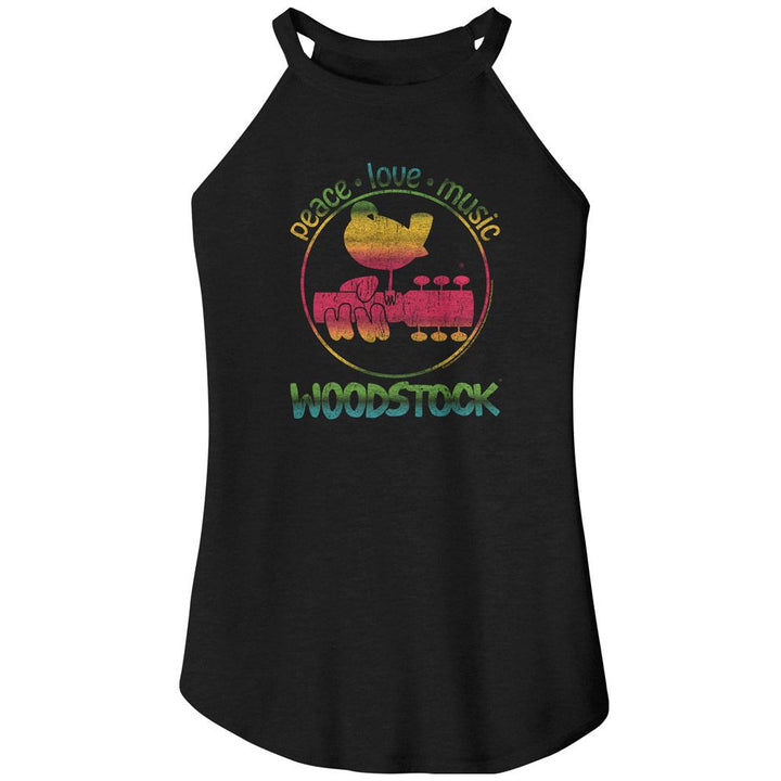 Woodstock - Gradient Rocker Womens Rocker Tank Top - HYPER iCONiC.