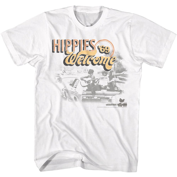 Woodstock - Hippies Welcome 69 T-Shirt - HYPER iCONiC.