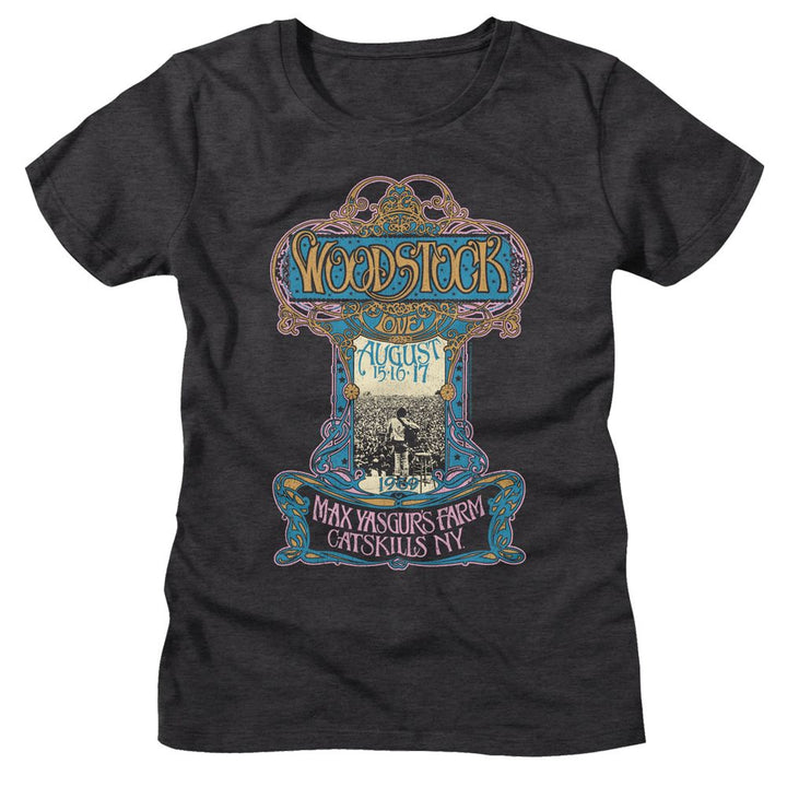 Woodstock - Nouveau Poster Womens T-Shirt - HYPER iCONiC.