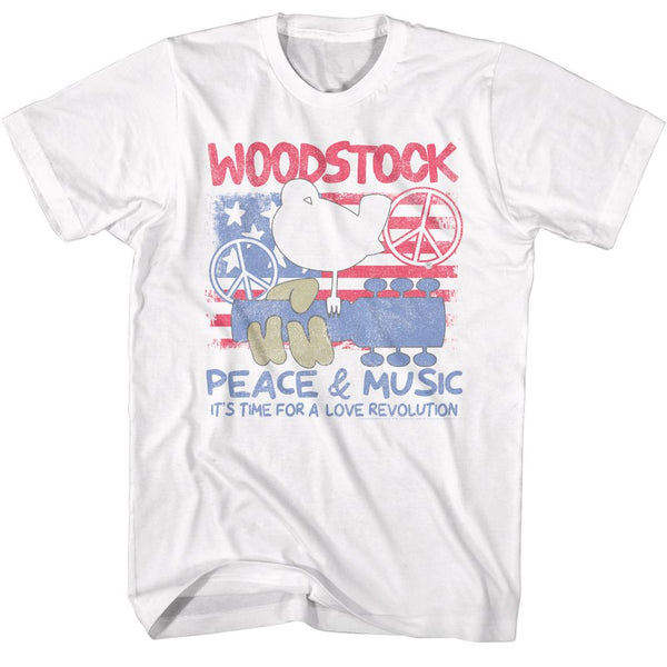 Woodstock Patriotic Love Revolution Boyfriend Tee - HYPER iCONiC.