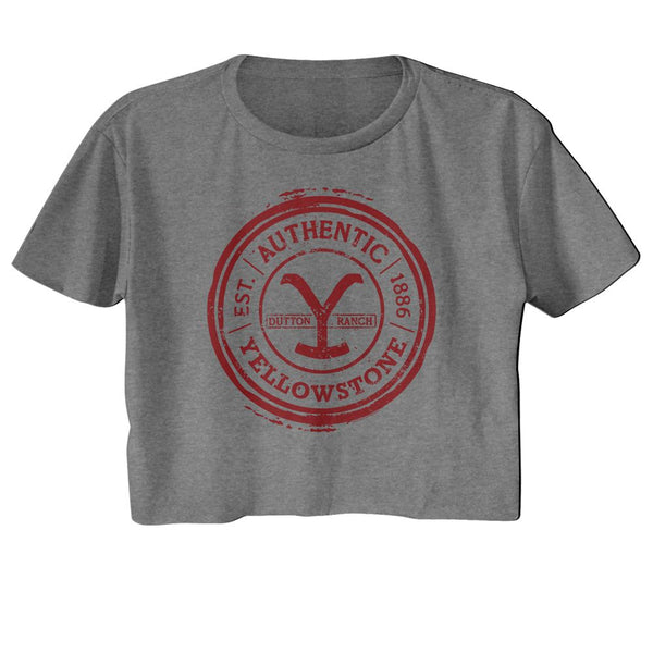 Yellowstone - Authentic Circle Womens Crop Tee - HYPER iCONiC.