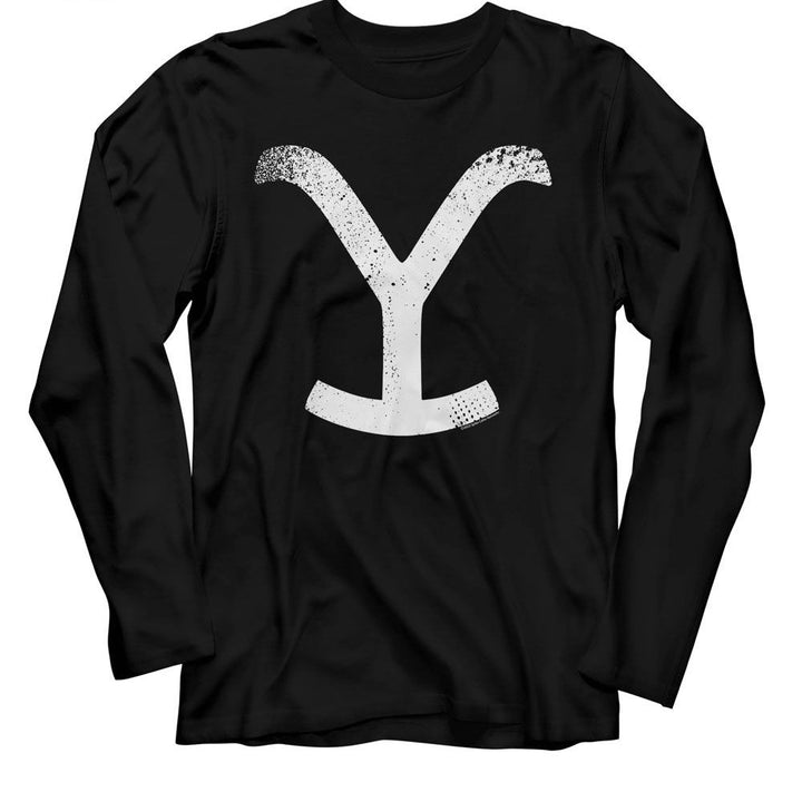Yellowstone - Big Y Logo Long Sleeve Boyfriend Tee - HYPER iCONiC.