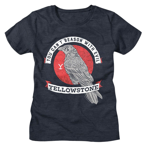 Yellowstone - Cant Reason With Evil Womens T-Shirt - HYPER iCONiC.