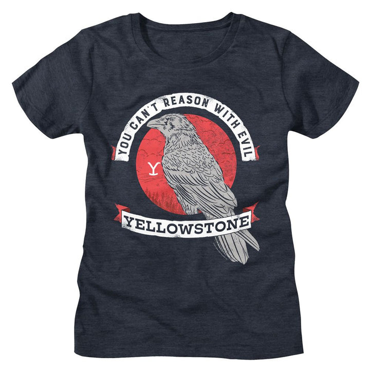 Yellowstone - Cant Reason With Evil Womens T-Shirt - HYPER iCONiC.