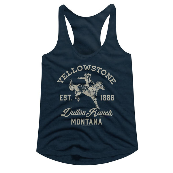 Yellowstone - Dutton Ranch Cowboy Womens Racerback Tank Top - HYPER iCONiC.