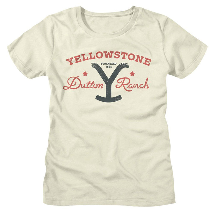 Yellowstone - Dutton Ranch Founded 1886 Womens T-Shirt - HYPER iCONiC.