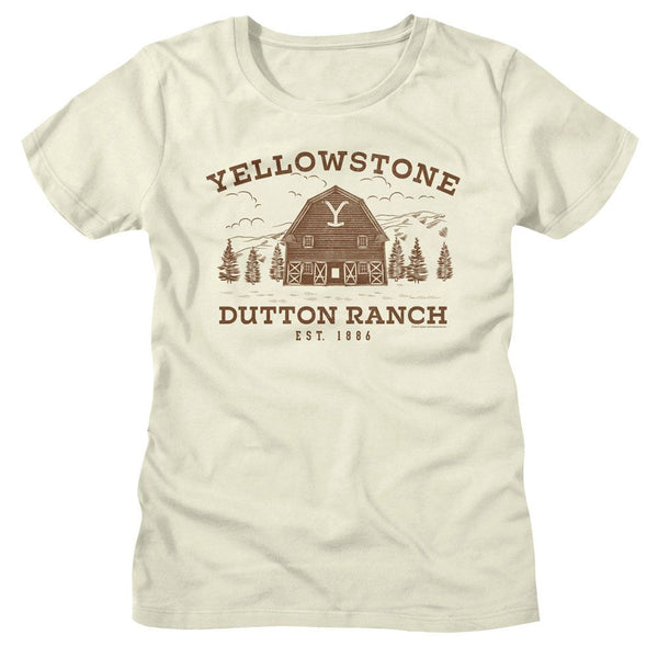 Yellowstone - Dutton Ranch Montana Womens T-Shirt - HYPER iCONiC.