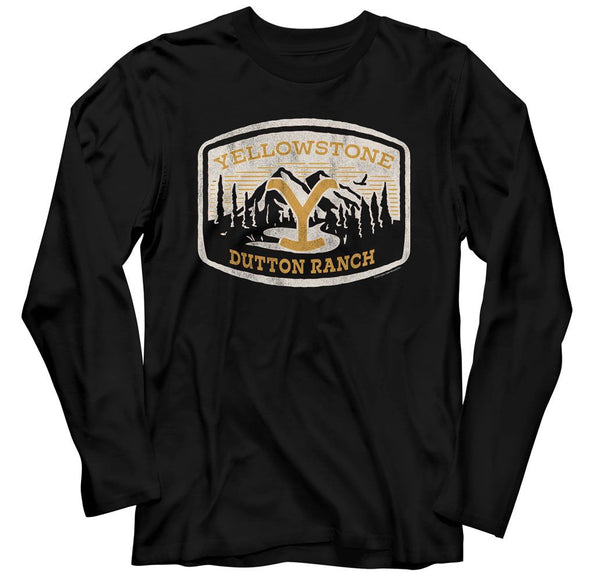 Yellowstone - Dutton Ranch Patch Long Sleeve T-Shirt - HYPER iCONiC.