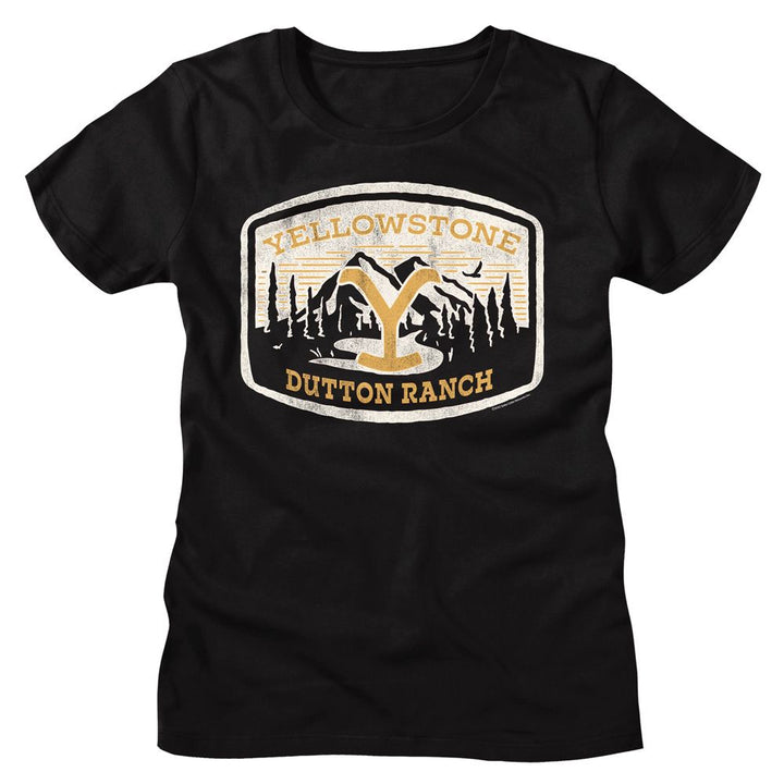 Yellowstone - Dutton Ranch Patch Womens T-Shirt - HYPER iCONiC.