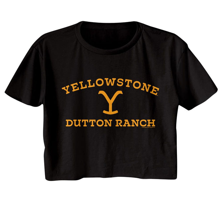 Yellowstone - Light Logo Womens Crop Tee - HYPER iCONiC.